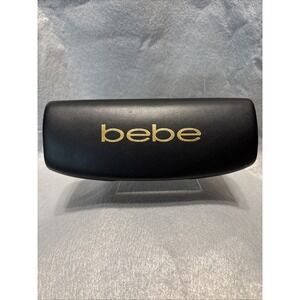 Bebe Hard Clamshell Eyeglass Sunglass Case Black & Gold‎